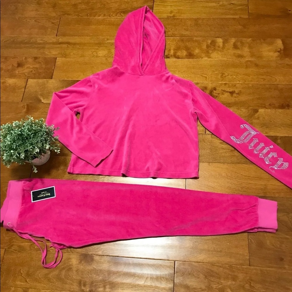 Juicy Couture Y2K  black label Gothic Crystal Top & Pant